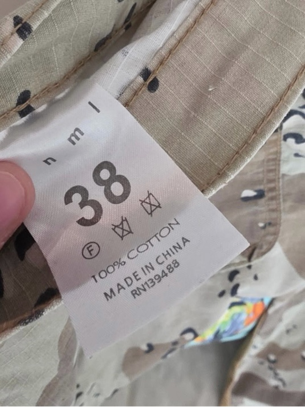 MNML Tan and Brown Desert Camo Raw Hem Cargo Pants - Picture 4 of 4